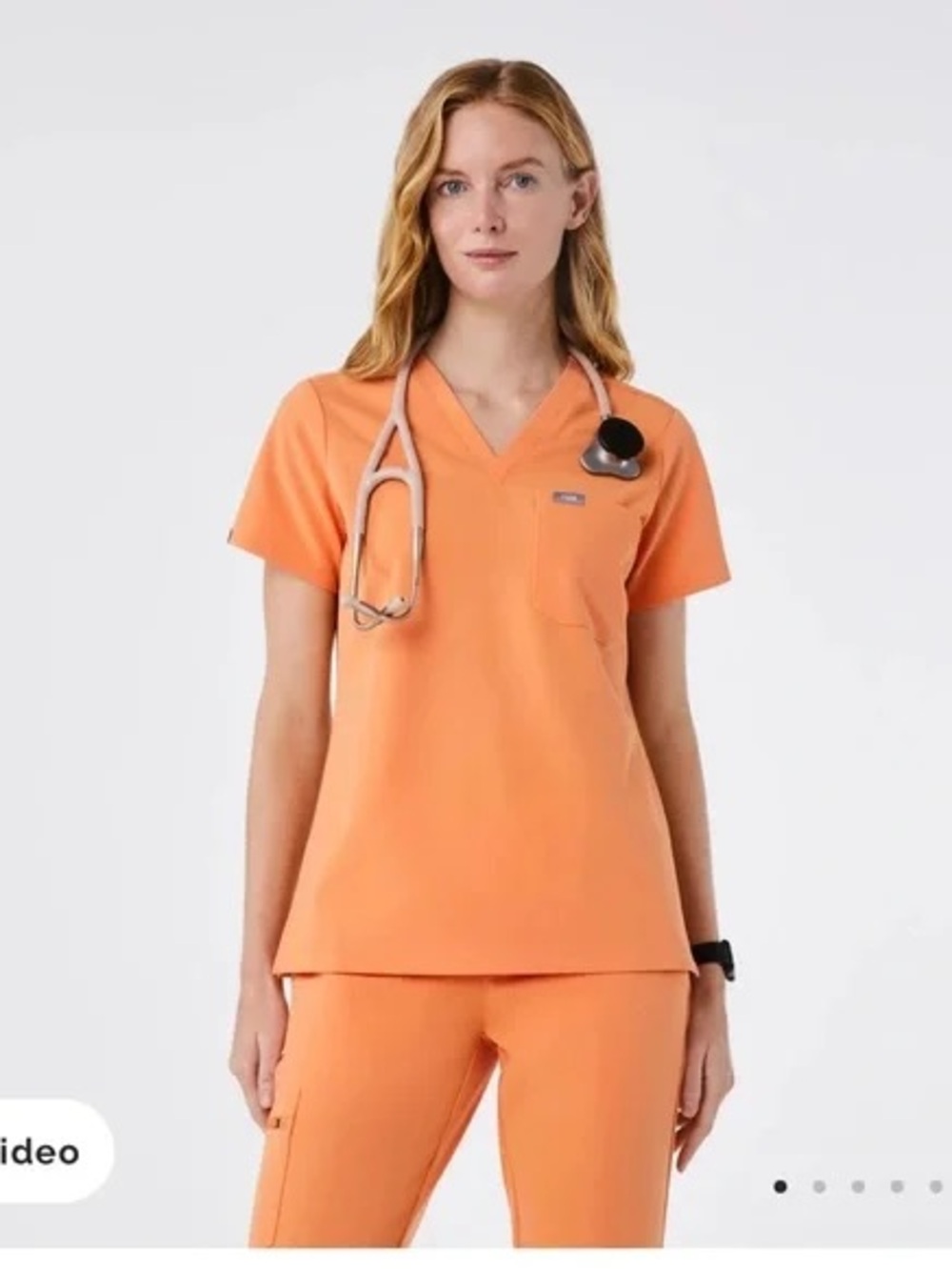 Figs Shaka Orange Catarina Top